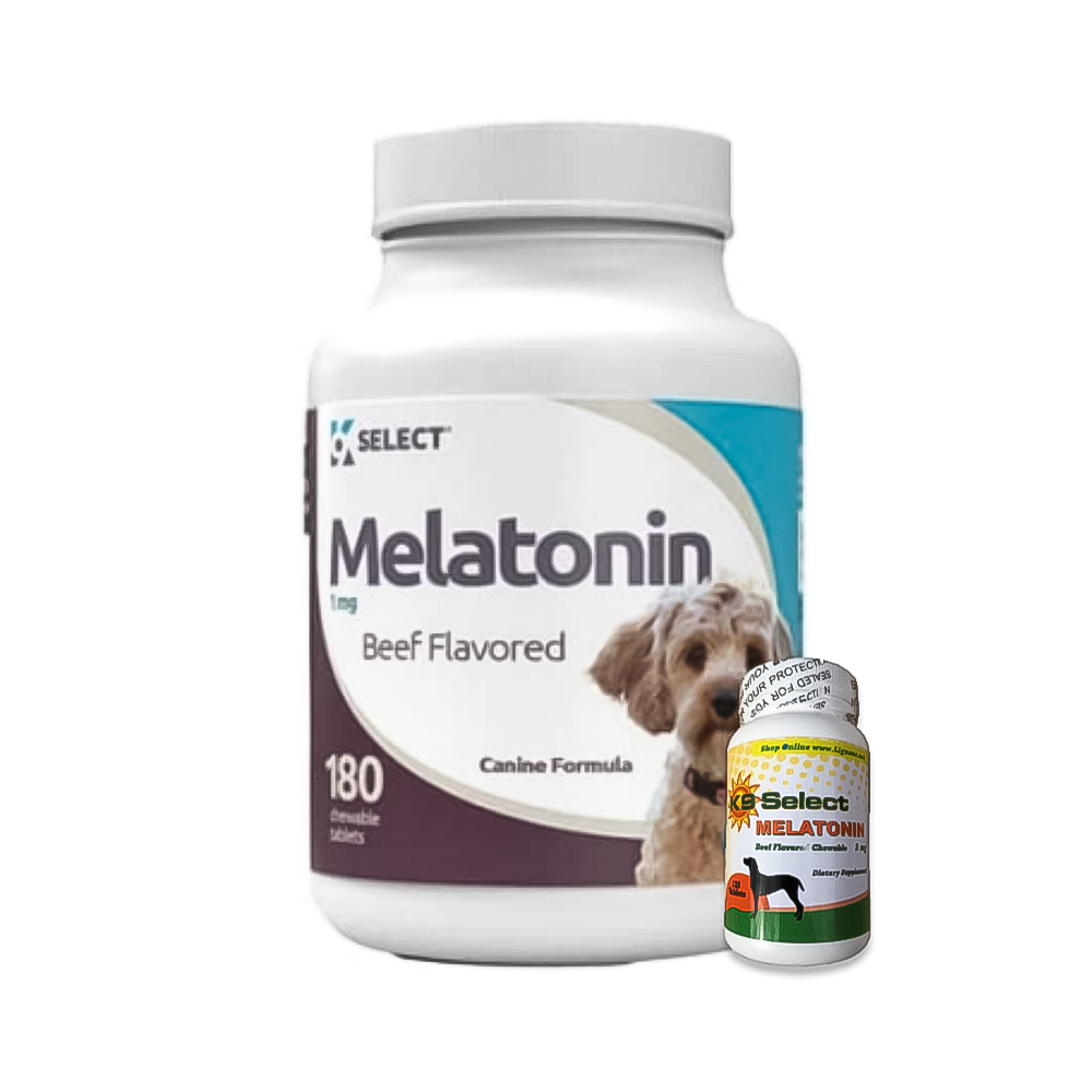 K9Select 1 mg Melatonin for Dogs - 180 Beef Flavored Chewable Tablets